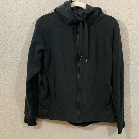 Lululemon Black Full Zip Hooded Jacket size 10 - Picture 1 of 13